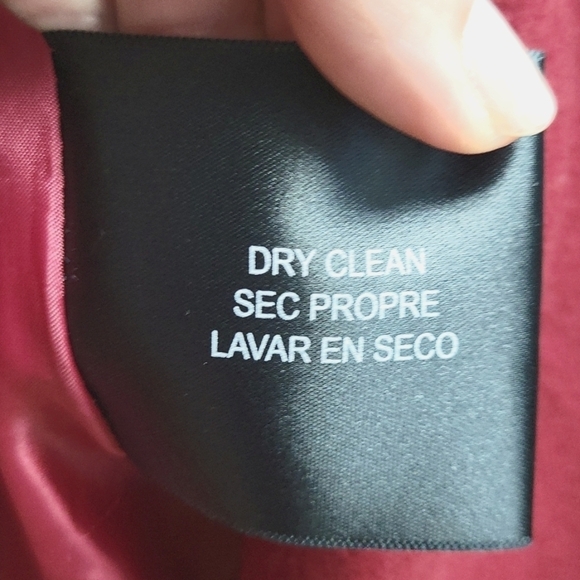 MICHAEL KORS Womens Pea Coat Wool Blend Double Breasted Red Sz Large - Picture 7 of 9